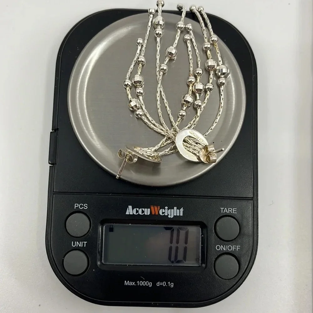 ATI Thailand Vintage 925 Sterling Silver Beaded Feather Tassel Earrings - Picture 7 of 9